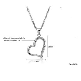 Collier En Titane Plaqué Platine Pour Femme, Entièrement Conforme Aux Spécifications