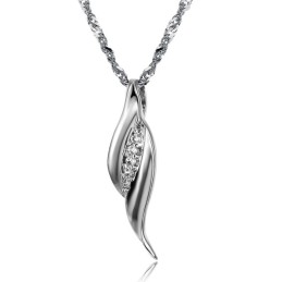 Collier En Titane Plaqué Platine Pour Femme, La Reine De La Qualité