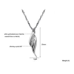 Collier En Titane Plaqué Platine Pour Femme, La Reine De La Qualité