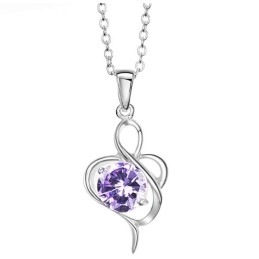 Collier En Titane Plaqué Platine Pour Femme Avec Diamant, Qualité Et Quantité Garanties