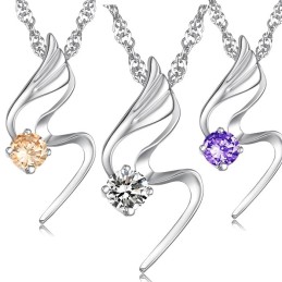 Collier En Titane Plaqué Platine Pour Femme, De Qualité Fiable, Avec Diamant