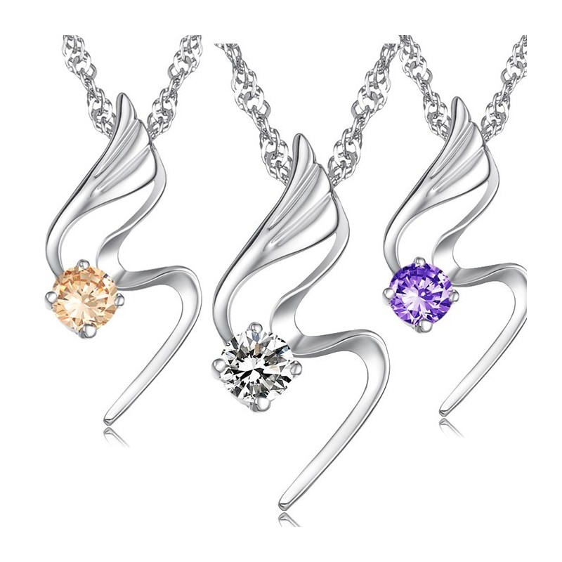 Collier En Titane Plaqué Platine Pour Femme, De Qualité Fiable, Avec Diamant Collier En Titane Plaqué Platine Pour Femme, De Qualité Fiable, Avec Diamant