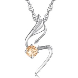 Collier En Titane Plaqué Platine Pour Femme, De Qualité Fiable, Avec Diamant
