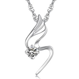 Collier En Titane Plaqué Platine Pour Femme, De Qualité Fiable, Avec Diamant