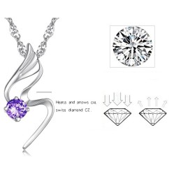 Collier En Titane Plaqué Platine Pour Femme, De Qualité Fiable, Avec Diamant