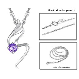Collier En Titane Plaqué Platine Pour Femme, De Qualité Fiable, Avec Diamant