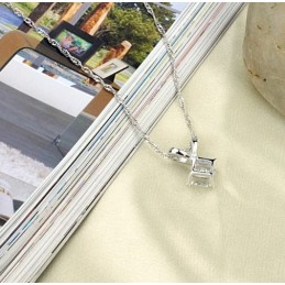 Collier Rétro En Titane Plaqué Platine Pour Femme, Qualité Et Quantité Garanties