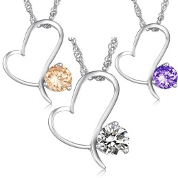 Collier En Titane Plaqué Platine Pour Femme De Haute Qualité Avec Diamant
