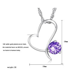 Collier En Titane Plaqué Platine Pour Femme De Haute Qualité Avec Diamant