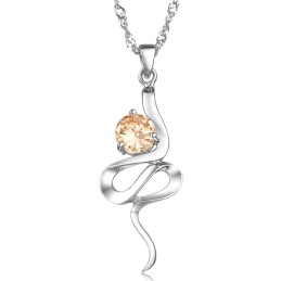 Collier En Titane Plaqué Platine Violet Pour Femme, De Réputation Fiable, Avec Strass
