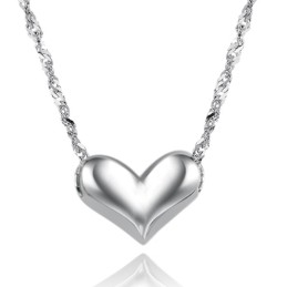 Collier En Titane Plaqué Platine Pour Femme D'Excellente Qualité