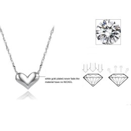 Collier En Titane Plaqué Platine Pour Femme D'Excellente Qualité