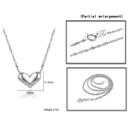 Collier En Titane Plaqué Platine Pour Femme D'Excellente Qualité