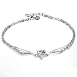 Le Roi De La Quantité Bracelet De Cheville En Titane Plaqué Platine Pour Femme