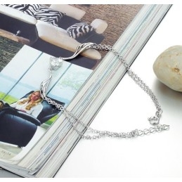 Le Roi De La Quantité Bracelet De Cheville En Titane Plaqué Platine Pour Femme