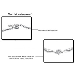 Le Roi De La Quantité Bracelet De Cheville En Titane Plaqué Platine Pour Femme