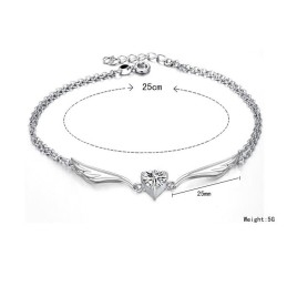 Le Roi De La Quantité Bracelet De Cheville En Titane Plaqué Platine Pour Femme