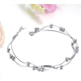 Bracelet De Cheville En Titane Plaqué Platine Pour Femme De Haute Qualité