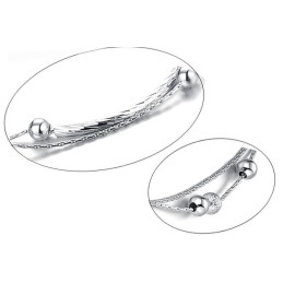 Bracelet De Cheville En Titane Plaqué Platine Pour Femme De Haute Qualité