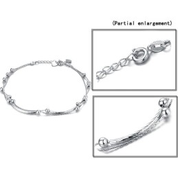 Bracelet De Cheville En Titane Plaqué Platine Pour Femme De Haute Qualité