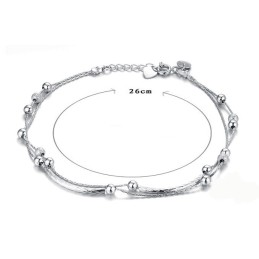 Bracelet De Cheville En Titane Plaqué Platine Pour Femme De Haute Qualité