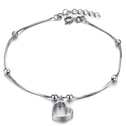 La Reine De La Qualité Chérie Femme Plaqué Platine Bracelet De Cheville En Titane