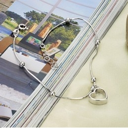 La Reine De La Qualité Chérie Femme Plaqué Platine Bracelet De Cheville En Titane