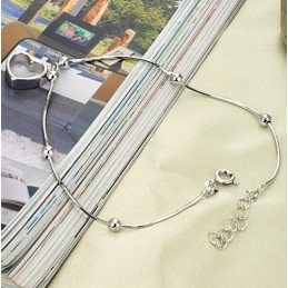 La Reine De La Qualité Chérie Femme Plaqué Platine Bracelet De Cheville En Titane