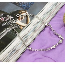 Bracelet De Cheville En Titane Plaqué Platine En Forme De Poisson Pour Femme D'Excellente Qualité