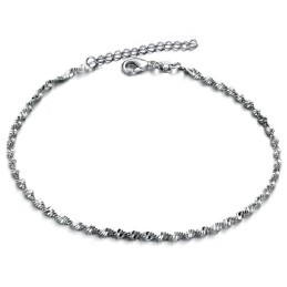 Bracelet De Cheville En Titane Plaqué Platine Pour Femme De Renommée Mondiale