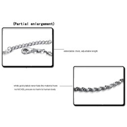 Bracelet De Cheville En Titane Plaqué Platine Pour Femme De Renommée Mondiale