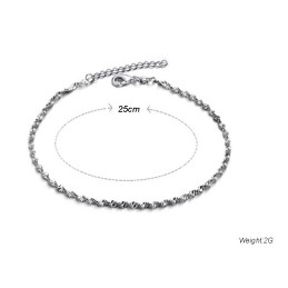 Bracelet De Cheville En Titane Plaqué Platine Pour Femme De Renommée Mondiale