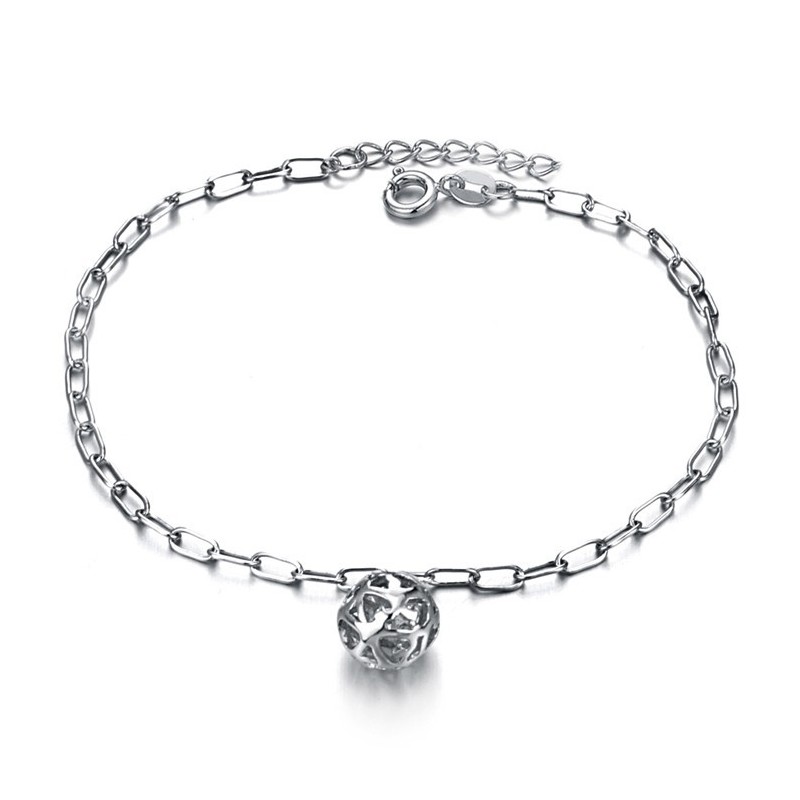 Bracelet De Cheville En Titane Plaqué En Forme De Boule Creuse Pour Femme, Qualité Et Quantité Garanties