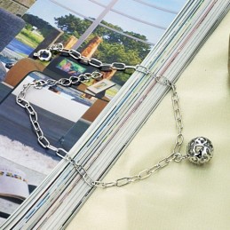 Bracelet De Cheville En Titane Plaqué En Forme De Boule Creuse Pour Femme, Qualité Et Quantité Garanties