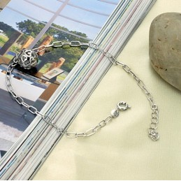 Bracelet De Cheville En Titane Plaqué En Forme De Boule Creuse Pour Femme, Qualité Et Quantité Garanties