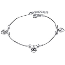 Grande Variété De Bracelets De Cheville En Titane Plaqué Platine Pour Femme