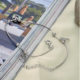 Grande Variété De Bracelets De Cheville En Titane Plaqué Platine Pour Femme
