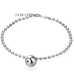 Bracelet De Cheville En Titane Plaqué Platine Pour Femme, De Qualité Fiable