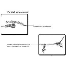 Bracelet De Cheville En Titane Plaqué Platine En Forme De Dauphin Femelle De Haute Qualité