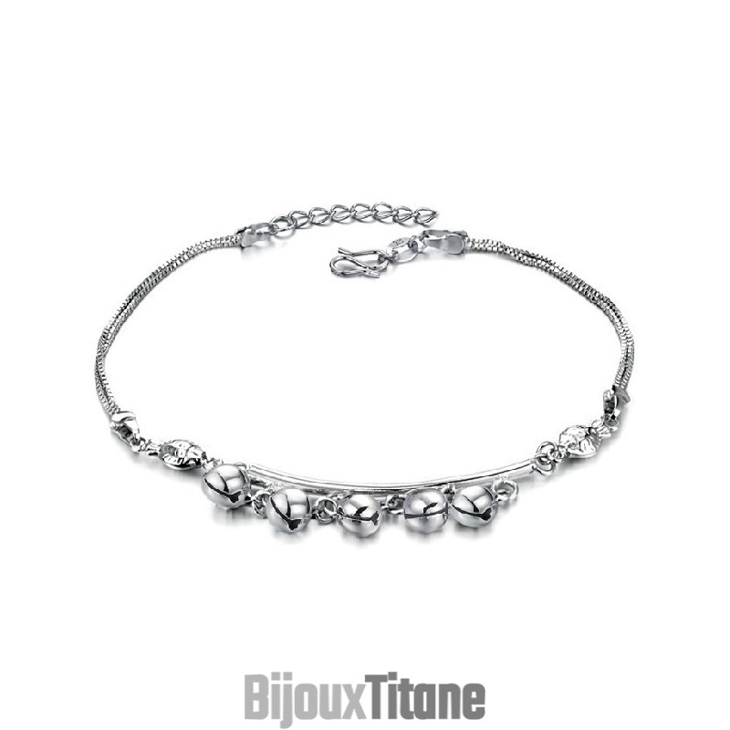 Bracelet De Cheville En Titane Plaqué En Forme De Cloche Pour Femme, Qualité Et Quantité Garanties