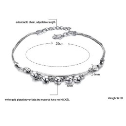 Bracelet De Cheville En Titane Plaqué En Forme De Cloche Pour Femme, Qualité Et Quantité Garanties