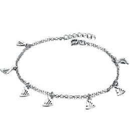 Bracelet De Cheville En Titane Plaqué Platine Pour Femme, Grande Variété De Formes De Filet