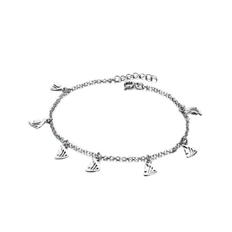 Bracelet De Cheville En Titane Plaqué Pour Femme, Grande Variété De Formes De Filet