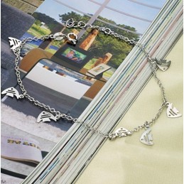 Bracelet De Cheville En Titane Plaqué Pour Femme, Grande Variété De Formes De Filet