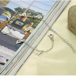 Bracelet De Cheville En Titane Plaqué Pour Femme, Grande Variété De Formes De Filet