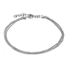 Bracelet De Cheville En Titane Plaqué Platine Pour Femme De Haute Qualité Avec Perles
