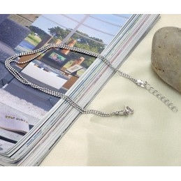 Bracelet De Cheville En Titane Plaqué Platine Pour Femme De Haute Qualité Avec Perles