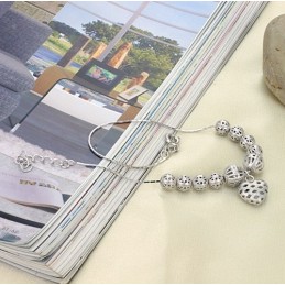 Pour Jouir D'Une Excellente Réputation Au Pays Et À L'Étranger, Bracelet De Cheville Creux En Titane Plaqué Platine Pour Femme