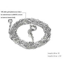 Chaîne En Titane Plaqué Platine Pour Femme, Facile À Utiliser