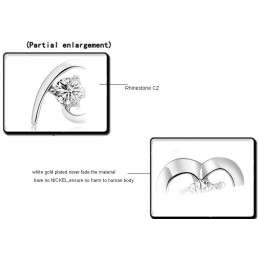 Boucles D'Oreilles En Titane Plaqué Platine Pour Femme, De Qualité Stable, Avec Strass